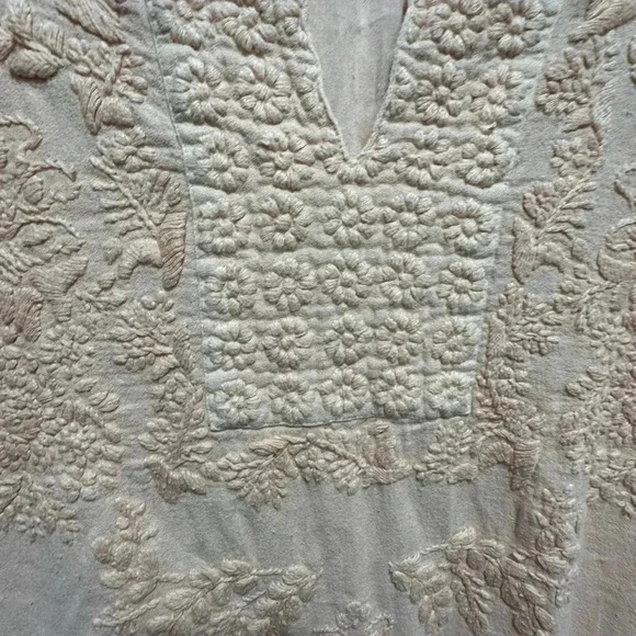 Roller Rabbit Dress Faith Embroidered Floral Cotton Shift Peach Size XS GUC - Picture 4 of 5